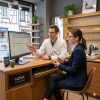 Notre zone d'activité pour ce service Opticien local à Strasbourg Quartier de la Krutenau offrant des examens de vue et des services d'optométrie